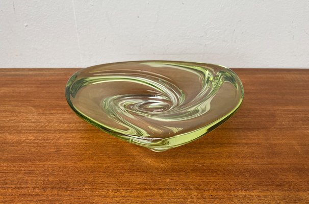 Mid-Century Crystal Art Glass Fruit Bowl from Val Saint Lambert, Belgium, 1960s-UAH-1716534