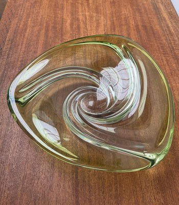 Mid-Century Crystal Art Glass Fruit Bowl from Val Saint Lambert, Belgium, 1960s-UAH-1716534