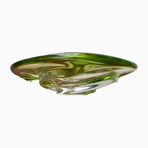 Mid-Century Crystal Art Glass Fruit Bowl from Val Saint Lambert, Belgium, 1960s-UAH-1716534