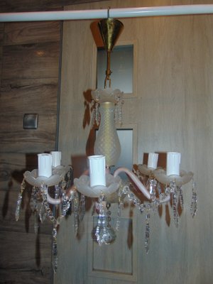 Mid-Century Crystal Chandelier-CAQ-868422