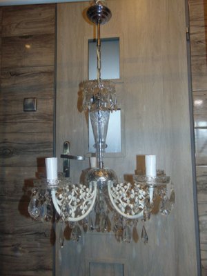 Mid-Century Crystal Chandelier, 1960s or 1970s-CAQ-850223