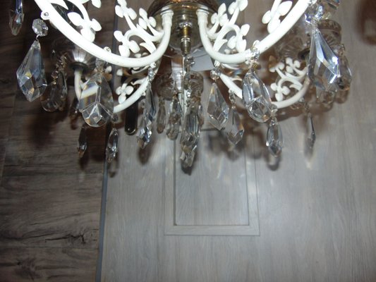 Mid-Century Crystal Chandelier, 1960s or 1970s-CAQ-850223