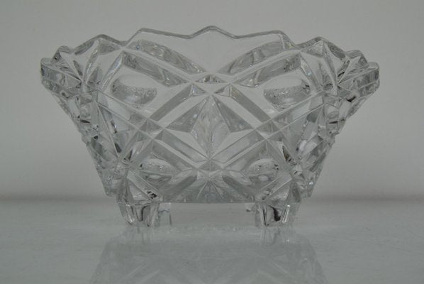 Mid-Century Crystal Glass Bowl, 191960s-TZ-1090254