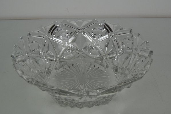 Mid-Century Crystal Glass Bowl, 191960s-TZ-1090254