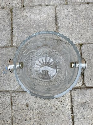 Mid-Century Crystal Glass Ice Bucket, 1960s-NOU-858083