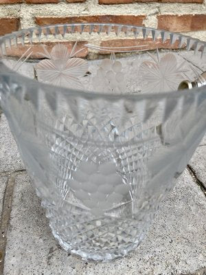 Mid-Century Crystal Glass Ice Bucket, 1960s-NOU-858083