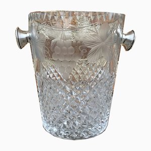 Mid-Century Crystal Glass Ice Bucket, 1960s-NOU-858083