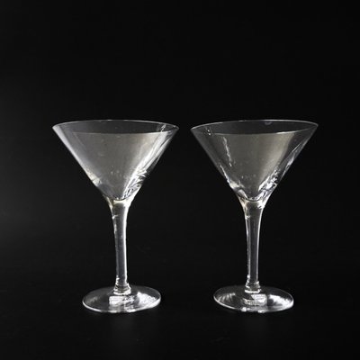 Mid-Century Crystal Martini Glasses from Orrefors, Sweden, Set of 2-JKV-1787132