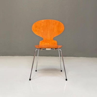 Mid-Century Curved Wood and Legs Ant Chair by Fritz Hansen, 1970s-GDD-1350928