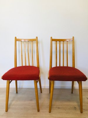 Mid-Century Czech Light Blue Dining Chairs from TON, Set of 2-YNX-695020