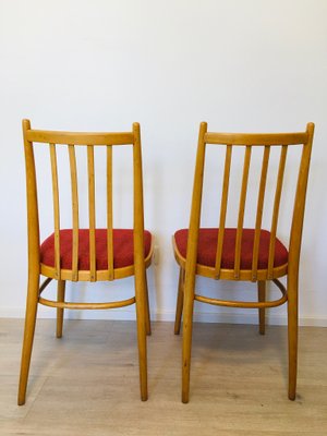 Mid-Century Czech Light Blue Dining Chairs from TON, Set of 2-YNX-695020