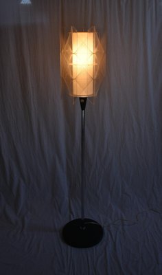 Mid-Century Czechoslovakian Floor Lamp in Nylon and Metal, 1950s-TZ-1229409