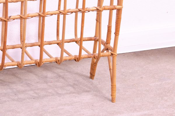 Mid-Century Czechoslovakian Wicker Magazine Rack, 1960s-HXT-1776141