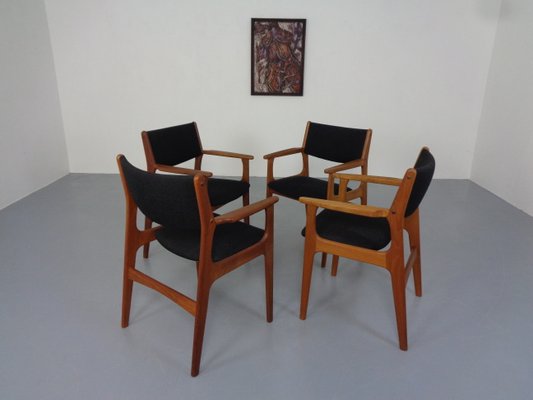 Mid-Century Danish Armchairs in Teak, 1960s, Set of 4-RDW-1250540