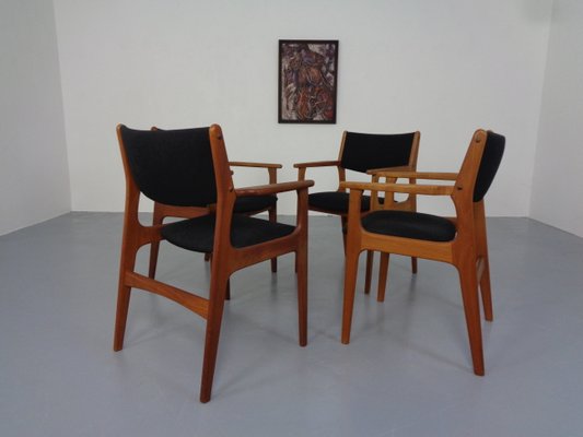 Mid-Century Danish Armchairs in Teak, 1960s, Set of 4-RDW-1250540