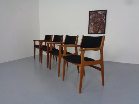 Mid-Century Danish Armchairs in Teak, 1960s, Set of 4-RDW-1250540