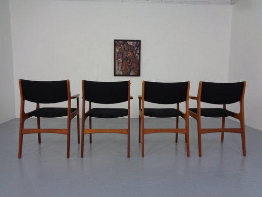 Mid-Century Danish Armchairs in Teak, 1960s, Set of 4-RDW-1250540