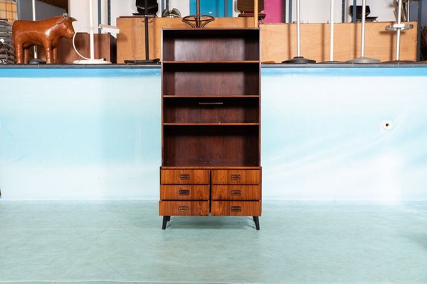 Mid-Century Danish Bookcase with Drawers, 1950s-HGA-913688