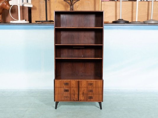 Mid-Century Danish Bookcase with Drawers, 1950s-HGA-913688