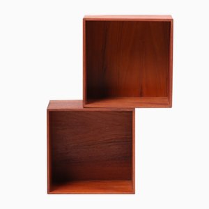 Mid-Century Danish Bookcases in Solid Teak, 1960s, Set of 2-FK-1183556