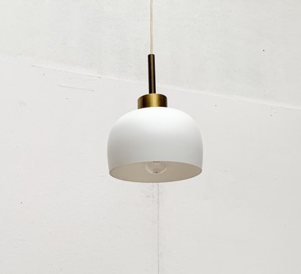 Mid-Century Danish Brass and Glass Pendant-UAH-1015720