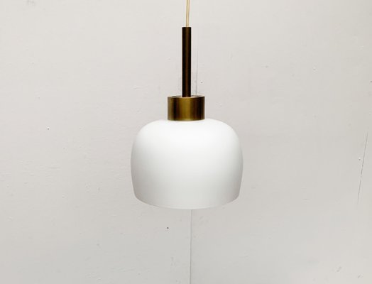 Mid-Century Danish Brass and Glass Pendant-UAH-1015720