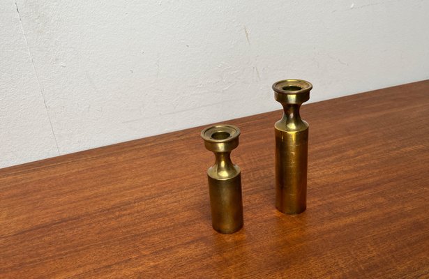 Mid-Century Danish Brass Candleholders from Boyes Metalkunst, 1960s, Set of 2-UAH-2020630