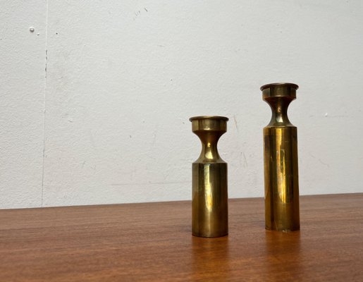 Mid-Century Danish Brass Candleholders from Boyes Metalkunst, 1960s, Set of 2-UAH-2020630