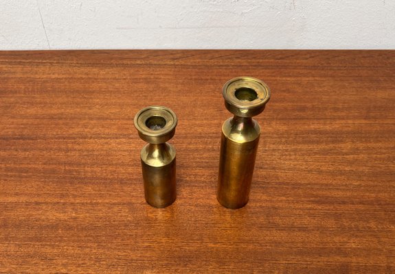 Mid-Century Danish Brass Candleholders from Boyes Metalkunst, 1960s, Set of 2-UAH-2020630