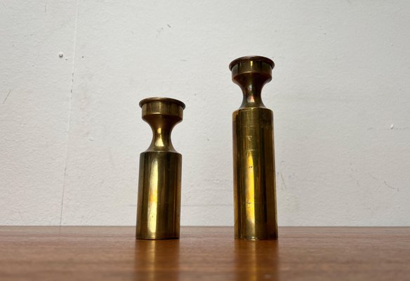 Mid-Century Danish Brass Candleholders from Boyes Metalkunst, 1960s, Set of 2-UAH-2020630