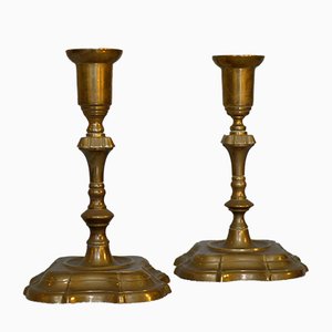 Mid-Century Danish Brass Candleholders in Classic Form, Set of 2-VRE-834095