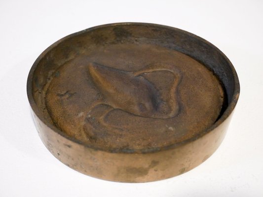 Mid-Century Danish Bronze Ashtray from Fredriksværk, 1950s-OGU-686572