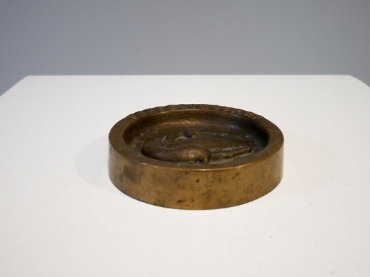 Mid-Century Danish Bronze Ashtray from Fredriksværk, 1950s-OGU-686572