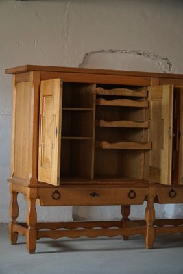 Mid-Century Danish Brutalist Sideboard in Solid Oak, 1950s-MXF-1284244