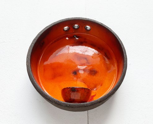 Mid-Century Danish Brutalist Studio Pottery Wall Candle Holder From Lovemose Denmark, 1960s-UAH-1262767