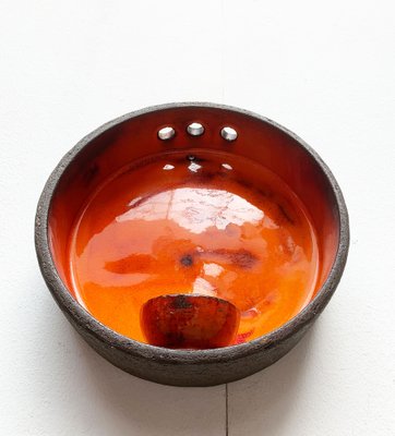 Mid-Century Danish Brutalist Studio Pottery Wall Candle Holder From Lovemose Denmark, 1960s-UAH-1262767