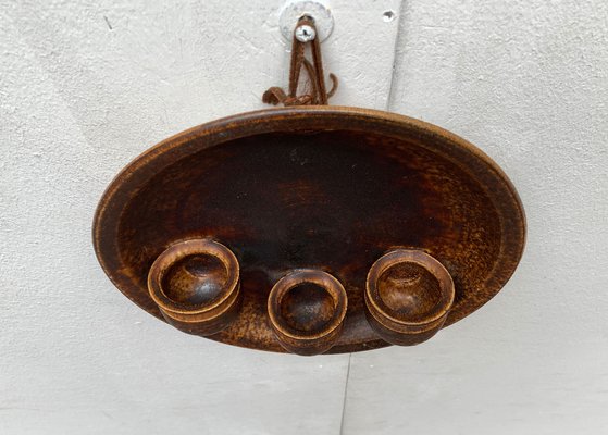 Mid-Century Danish Brutalist Studio Pottery Wall Candleholder , 1960s-UAH-1332158