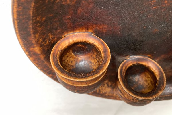 Mid-Century Danish Brutalist Studio Pottery Wall Candleholder , 1960s-UAH-1332158