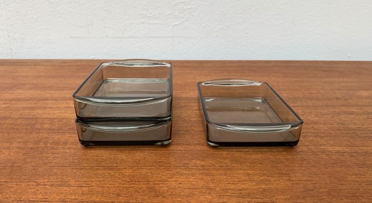 Mid-Century Danish Cabaret Glass Trays from Holmegaard, 1960s, Set of 3-UAH-1384247