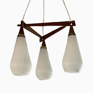 Mid-Century Danish Cascade Ceiling Lamp in Teak-WSA-1123458