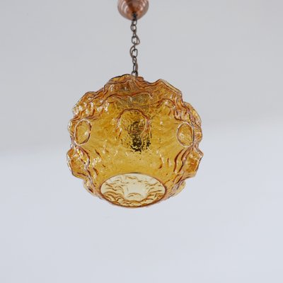 Mid-Century Danish Copper and Glass Pendant Light-JRP-1756034