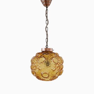 Mid-Century Danish Copper and Glass Pendant Light-JRP-1756034