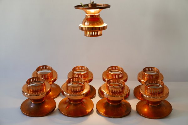 Mid-Century Danish Copper Ceiling Lamp-WPT-567116