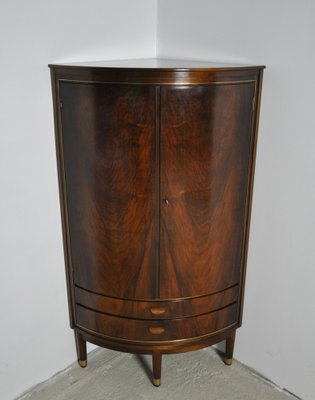 Mid-Century Danish Corner Cupboard in Mahogany, 1950s-HPQ-1178353