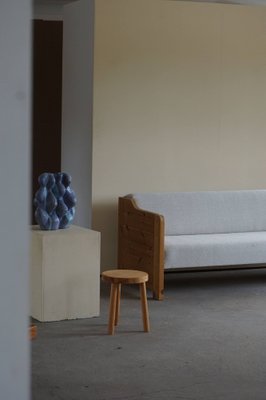 Mid-Century Danish Daybed in Solid Pine and Wool, 1980s-MXF-974609