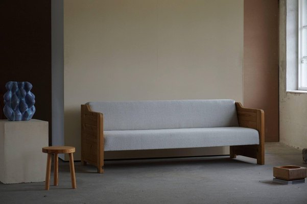 Mid-Century Danish Daybed in Solid Pine and Wool, 1980s-MXF-1343459