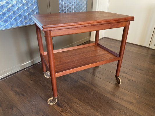 Mid-Century Danish Design Flip Top Bar Cart by Grete Jalk for Poul Jeppesens Møbelfabrik, 1960s-DE-1331389