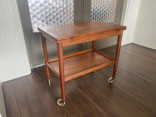 Mid-Century Danish Design Flip Top Bar Cart by Grete Jalk for Poul Jeppesens Møbelfabrik, 1960s-DE-1331389