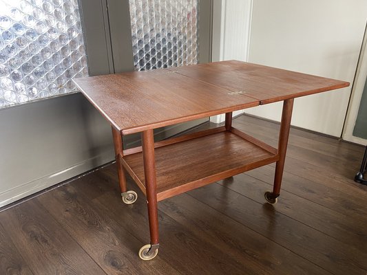 Mid-Century Danish Design Flip Top Bar Cart by Grete Jalk for Poul Jeppesens Møbelfabrik, 1960s-DE-1331389