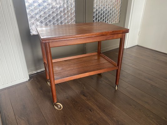 Mid-Century Danish Design Flip Top Bar Cart by Grete Jalk for Poul Jeppesens Møbelfabrik, 1960s-DE-1331389